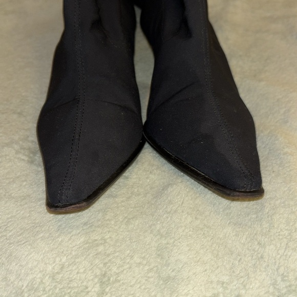 Donald J. Pliner Black Sock Heeled Boots - Picture 4 of 8
